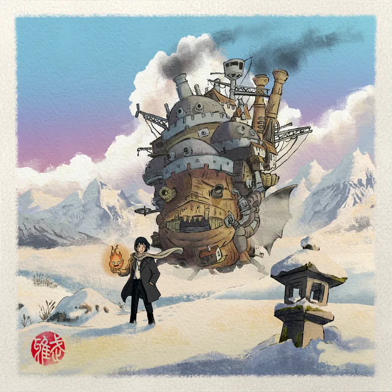 Digital Artwork - Howl's Moving Castle (Winter)